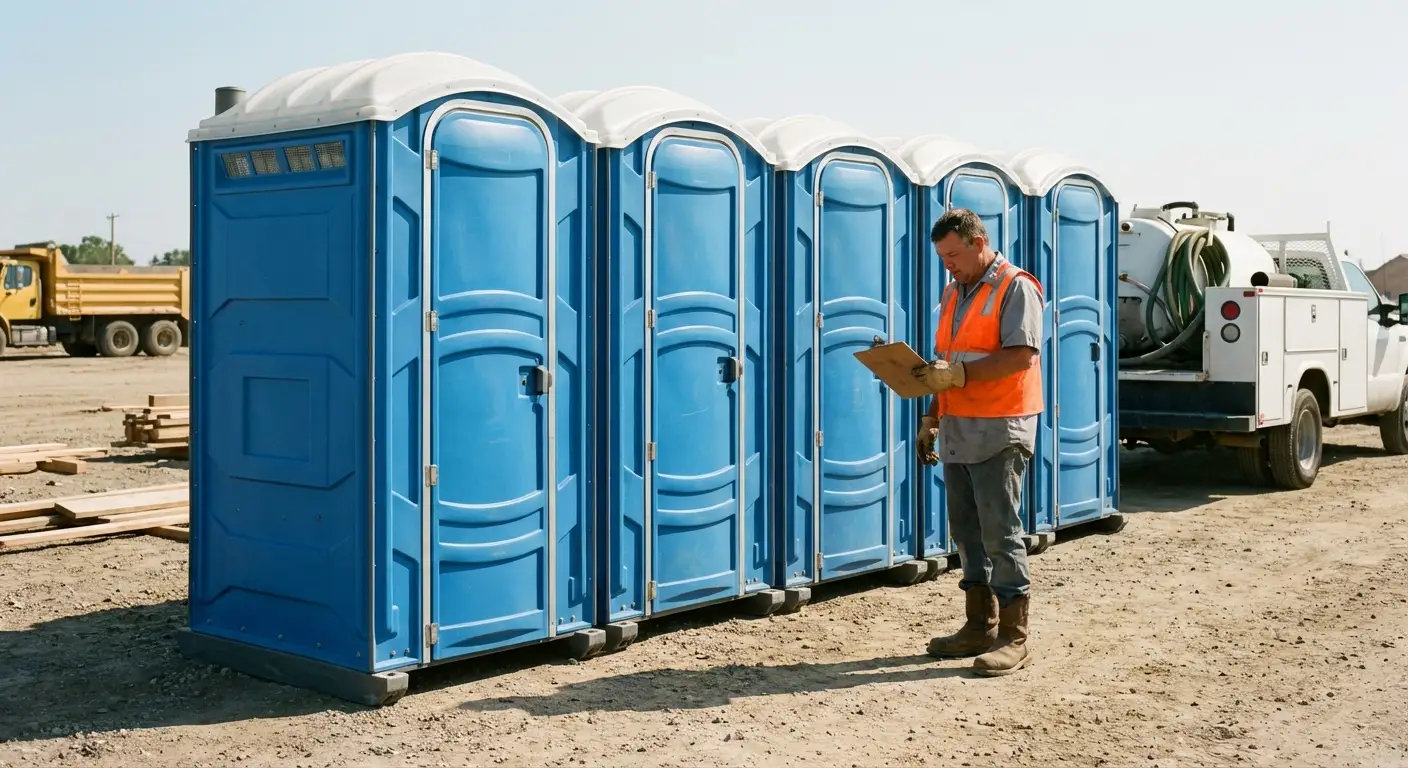 Portable toilet site planning and placement logistics in Little Rock, AR