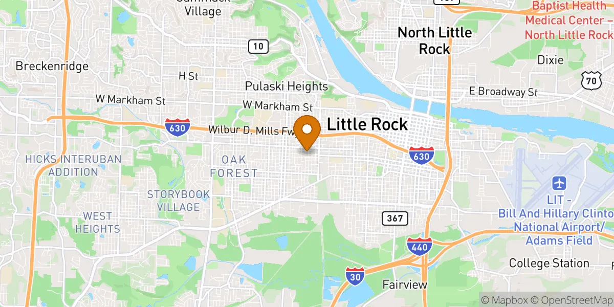 neighborhood map in Little Rock, AR