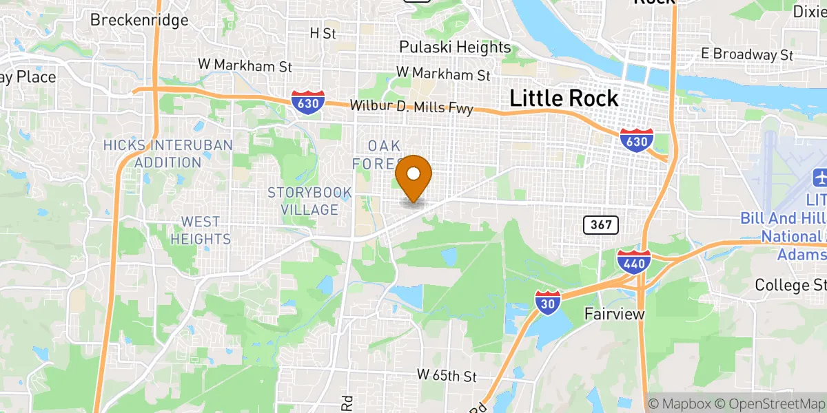 neighborhood map in Little Rock, AR