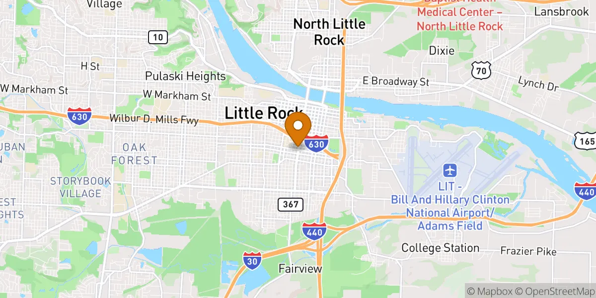 neighborhood map in Little Rock, AR